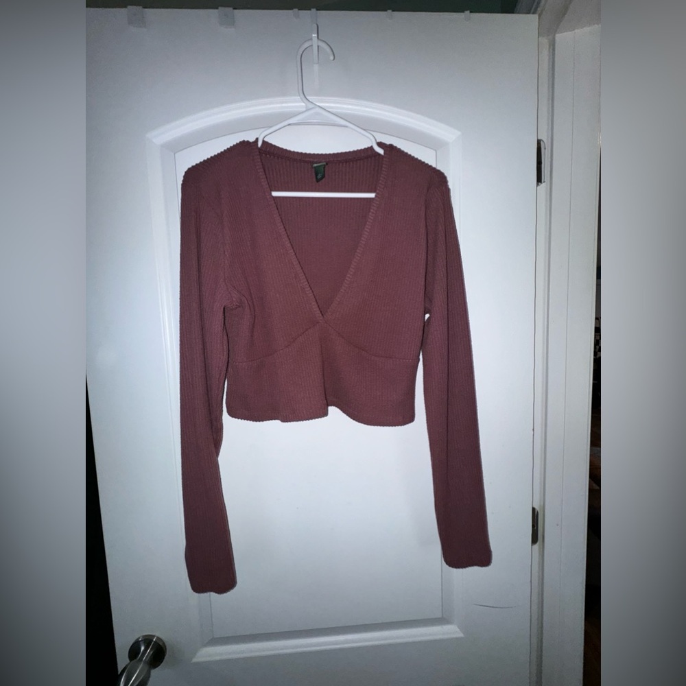 Women’s Long Sleeve V-Neck Cozy Rib T-shirt